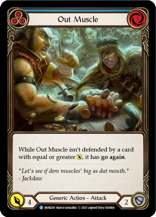 Image for Out Muscle (Blue) (MON250) (Monarch) - Flesh and Blood TCG