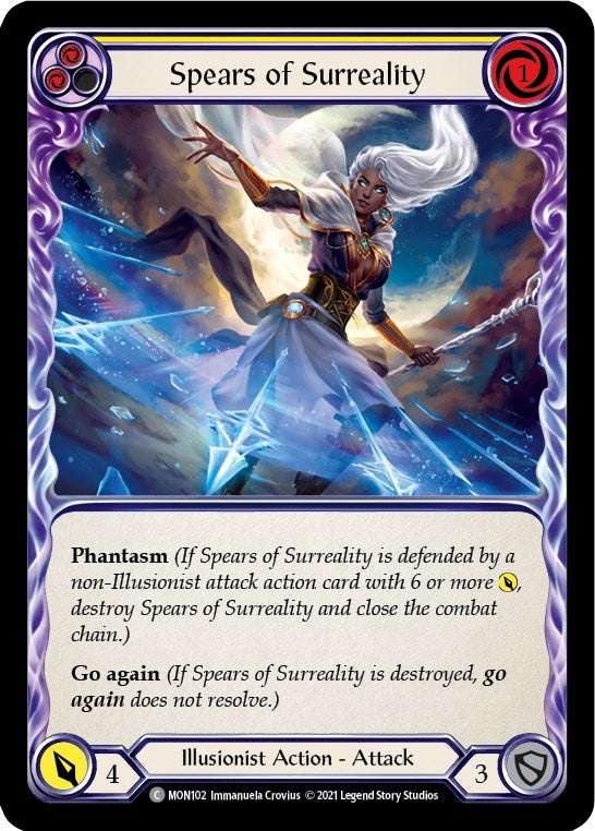 Image for Spears of Surreality (Yellow) (MON102) (Monarch) - Flesh and Blood TCG