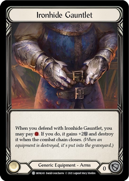 Image for Ironhide Gauntlet (MON243) (Monarch) - Flesh and Blood TCG