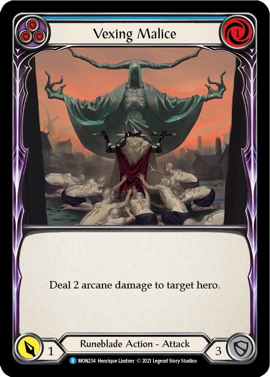 Image for Vexing Malice (Blue) (MON234) (Monarch) - Flesh and Blood TCG
