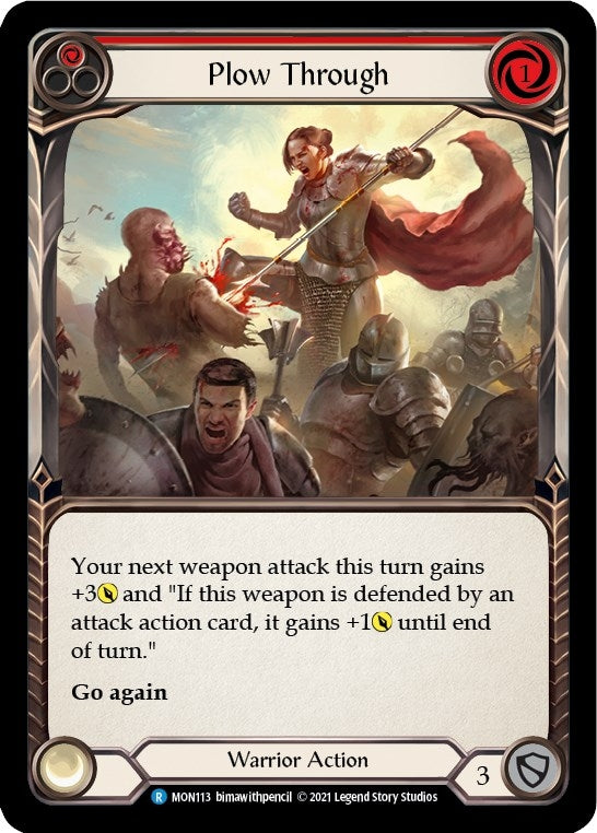 Image for Plow Through (Red) (MON113) (Monarch) - Flesh and Blood TCG