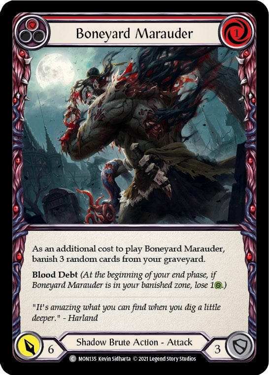Image for Boneyard Marauder (Red) (MON135) (Monarch) - Flesh and Blood TCG