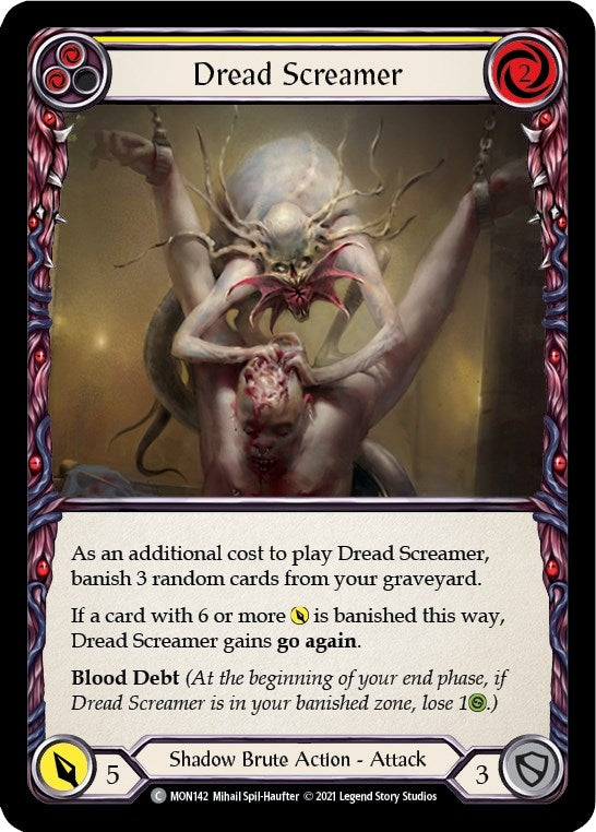 Image for Dread Screamer (Yellow) (MON142) (Monarch) - Flesh and Blood TCG