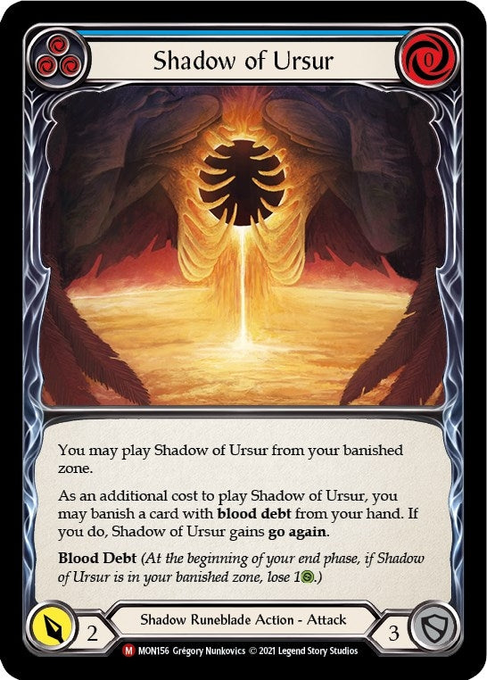 Image for Shadow of Ursur (MON156) (Monarch) - Flesh and Blood TCG