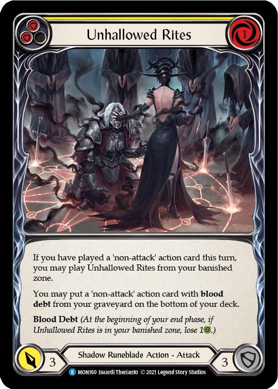 Image for Unhallowed Rites (Yellow) (MON160) (Monarch) - Flesh and Blood TCG