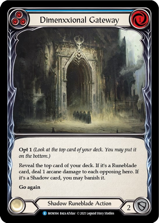 Image for Dimenxxional Gateway (Blue) (MON164) (Monarch) - Flesh and Blood TCG