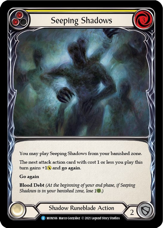 Image for Seeping Shadows (Yellow) (MON166) (Monarch) - Flesh and Blood TCG