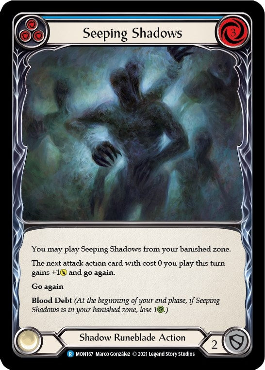 Image for Seeping Shadows (Blue) (MON167) (Monarch) - Flesh and Blood TCG