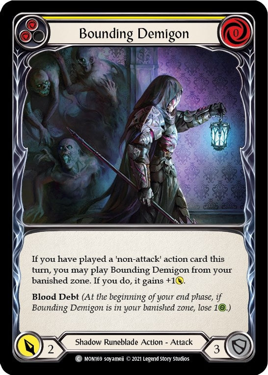 Image for Bounding Demigon (Yellow) (MON169) (Monarch) - Flesh and Blood TCG