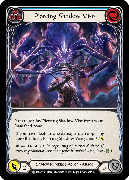 Image for Piercing Shadow Vise (Blue) (MON173) (Monarch) - Flesh and Blood TCG