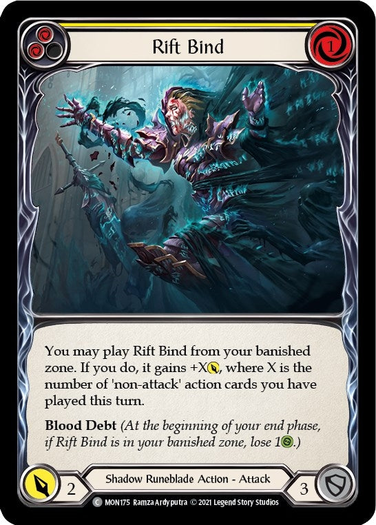 Image for Rift Bind (Yellow) (MON175) (Monarch) - Flesh and Blood TCG