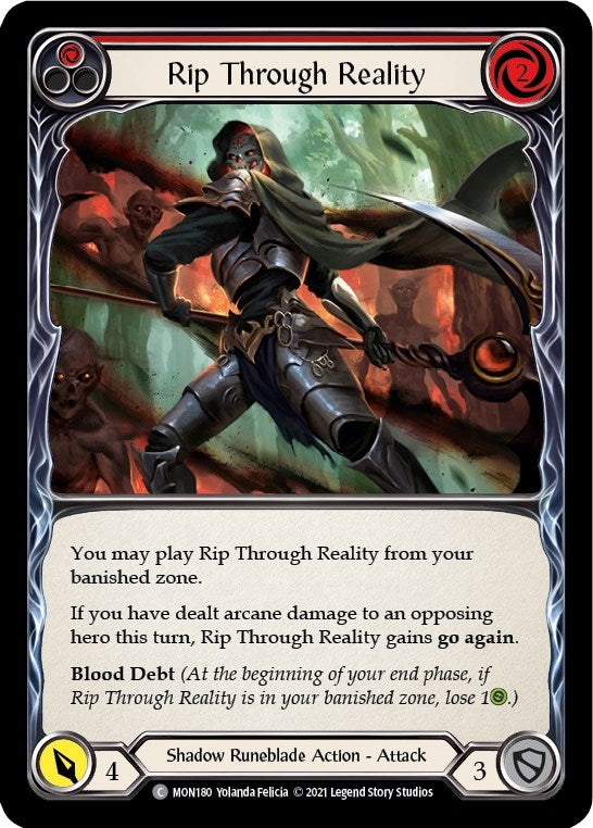 Image for Rip Through Reality (Red) (MON180) (Monarch) - Flesh and Blood TCG