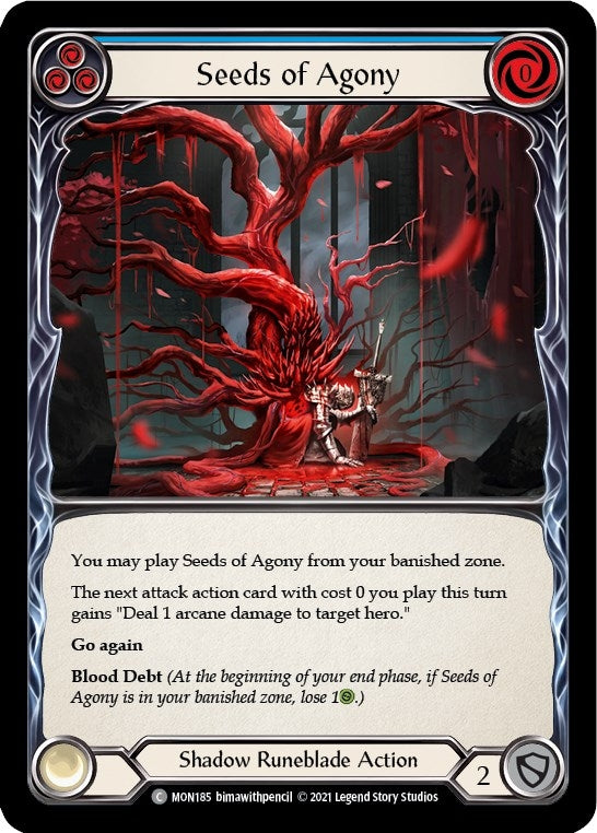 Image for Seeds of Agony (Blue) (MON185) (Monarch) - Flesh and Blood TCG