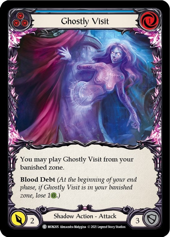 Image for Ghostly Visit (Blue) (MON205) (Monarch) - Flesh and Blood TCG