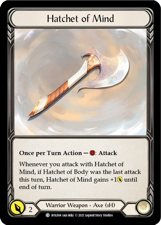 Image for Hatchet of Mind (BOL004) (Blitz Deck: Monarch - Boltyn) - Flesh and Blood TCG