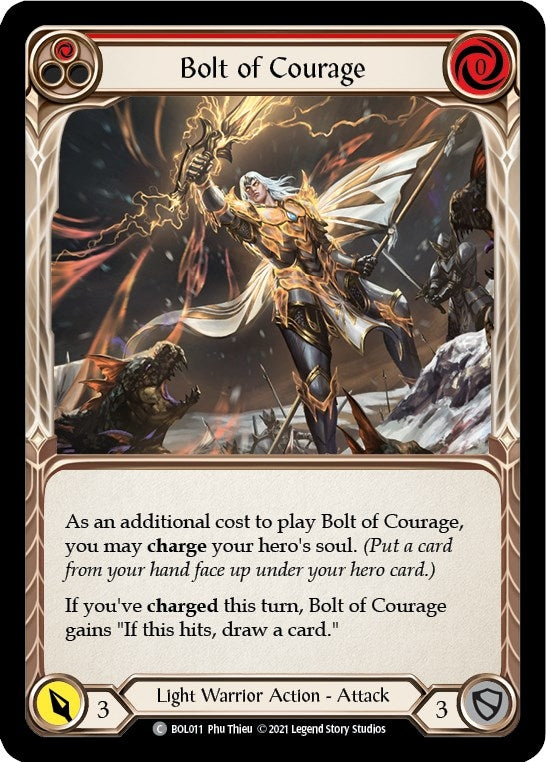 Image for Bolt of Courage (Red) (BOL011) (Blitz Deck: Monarch - Boltyn) - Flesh and Blood TCG