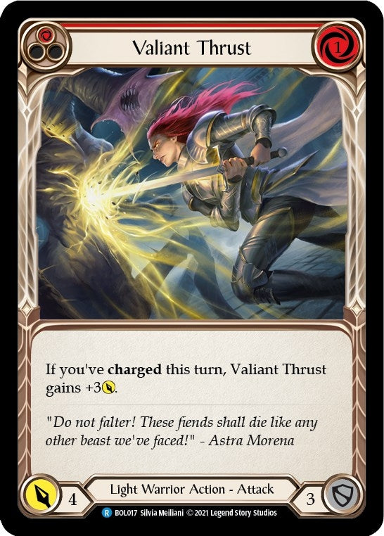 Image for Valiant Thrust (BOL017) (Blitz Deck: Monarch - Boltyn) - Flesh and Blood TCG