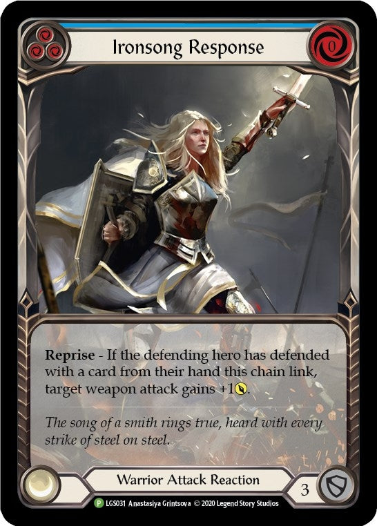 Image for Ironsong Response (Blue) - LGS031 (LGS031) (Flesh and Blood: Promo Cards) - Flesh and Blood TCG