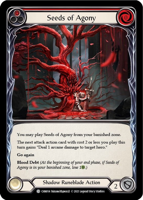 Image for Seeds of Agony (Red) (CHN014) (Blitz Deck: Monarch - Chane) - Flesh and Blood TCG