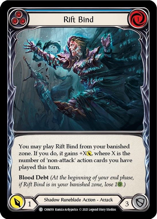 Image for Rift Bind (Blue) (CHN019) (Blitz Deck: Monarch - Chane) - Flesh and Blood TCG