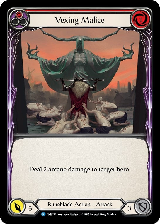 Image for Vexing Malice (Red) (CHN026) (Blitz Deck: Monarch - Chane) - Flesh and Blood TCG