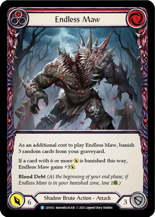 Image for Endless Maw (Red) (LEV012) (Blitz Deck: Monarch - Levia) - Flesh and Blood TCG