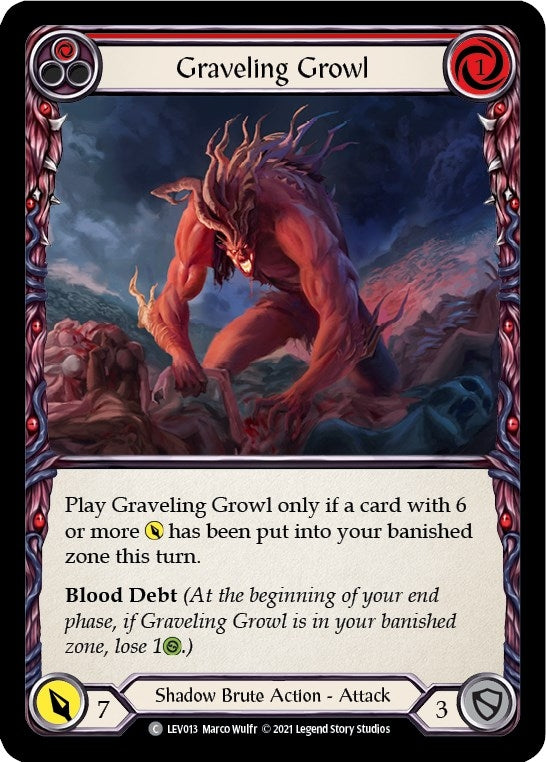 Image for Graveling Growl (Red) (LEV013) (Blitz Deck: Monarch - Levia) - Flesh and Blood TCG