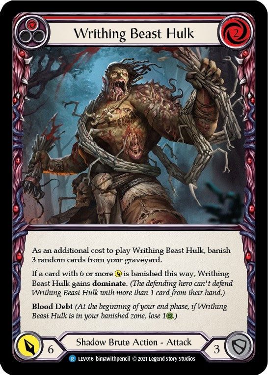 Image for Writhing Beast Hulk (Red) (LEV016) (Blitz Deck: Monarch - Levia) - Flesh and Blood TCG