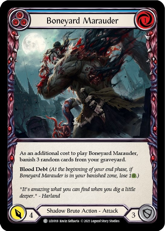 Image for Boneyard Marauder (Blue) (LEV018) (Blitz Deck: Monarch - Levia) - Flesh and Blood TCG