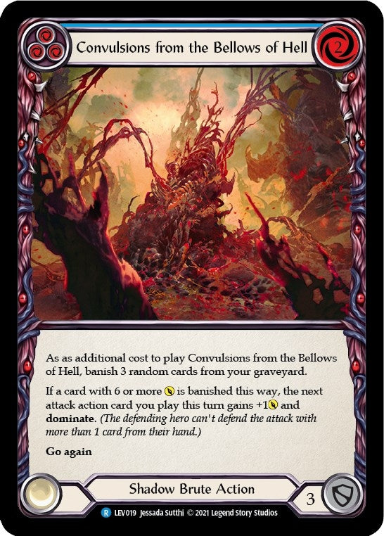 Image for Convulsions from the Bellows of Hell (Blue) (LEV019) (Blitz Deck: Monarch - Levia) - Flesh and Blood TCG