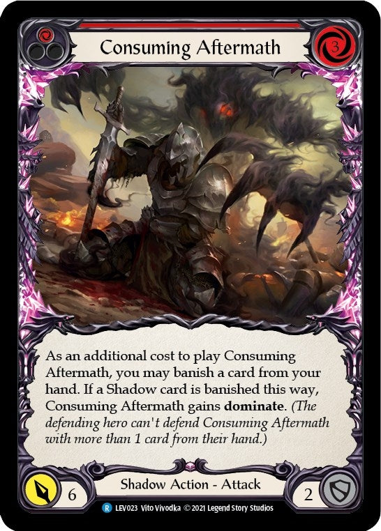 Image for Consuming Aftermath (Red) (LEV023) (Blitz Deck: Monarch - Levia) - Flesh and Blood TCG