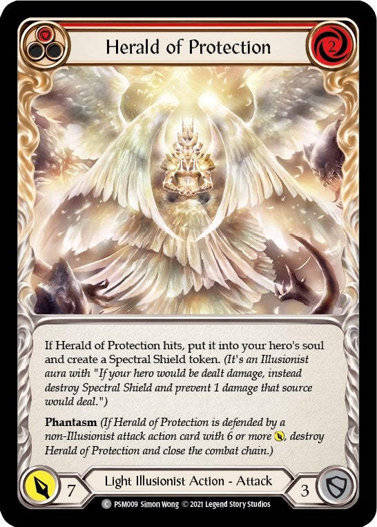 Image for Herald of Protection (Red) (PSM009) (Blitz Deck: Monarch - Prism) - Flesh and Blood TCG