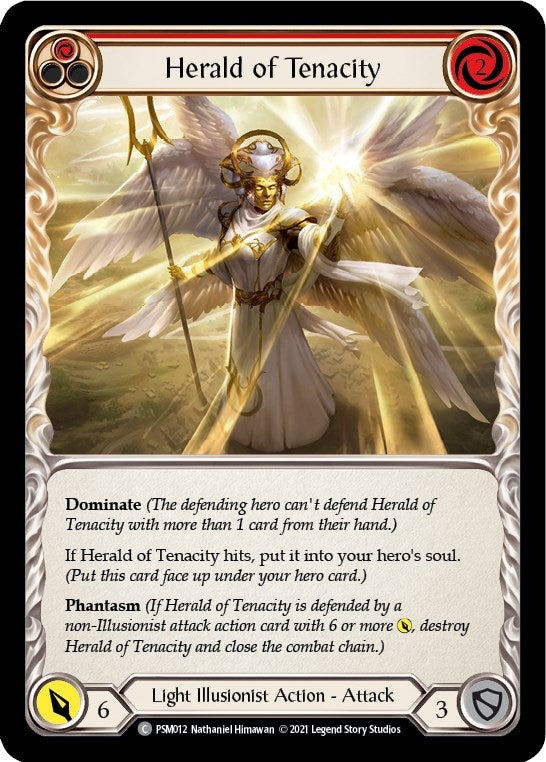Image for Herald of Tenacity (Red) (PSM012) (Blitz Deck: Monarch - Prism) - Flesh and Blood TCG