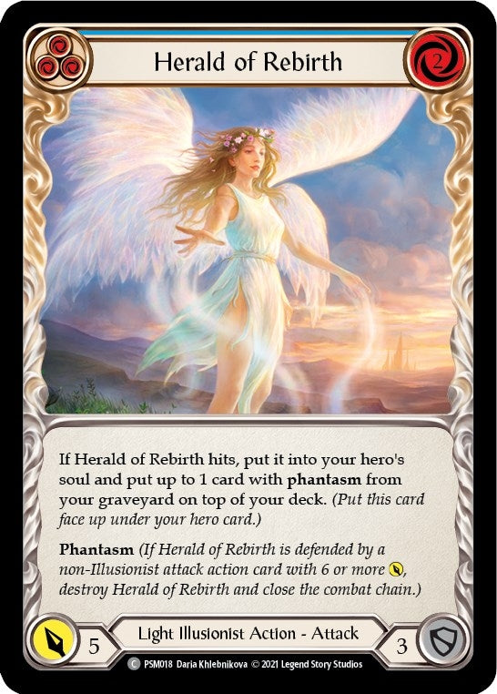 Image for Herald of Rebirth (Blue) (PSM018) (Blitz Deck: Monarch - Prism) - Flesh and Blood TCG