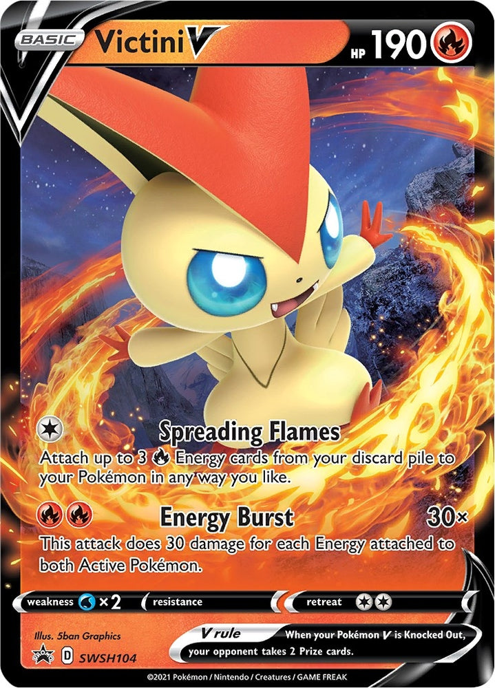 Image for Victini V - SWSH104 (SWSH104) [SWSH: Sword & Shield Promo Cards]