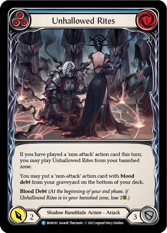 Image for Unhallowed Rites (Blue) (MON161) (Monarch) - Flesh and Blood TCG