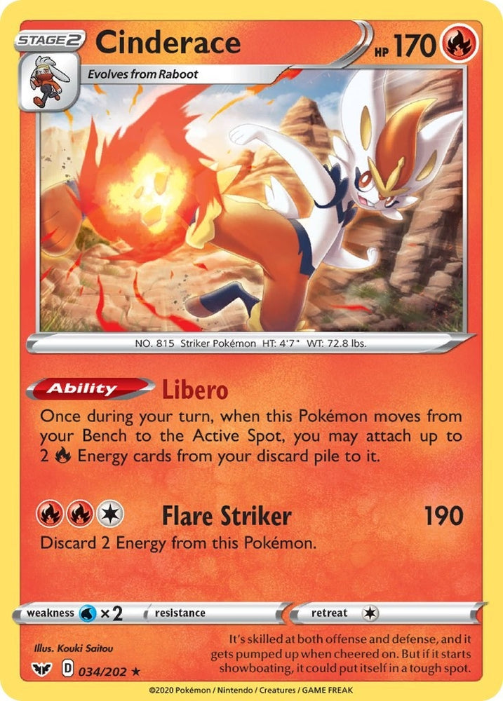 Image for Cinderace (034/202) [Deck Exclusives]