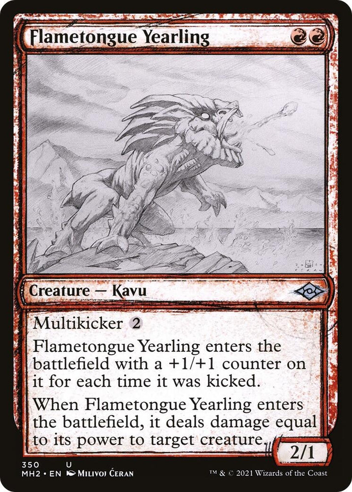 Image for Flametongue Yearling (Showcase) (350) [Modern Horizons 2]