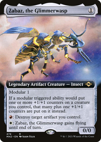 Image for Zabaz, the Glimmerwasp (Extended Art) (474) [Modern Horizons 2]