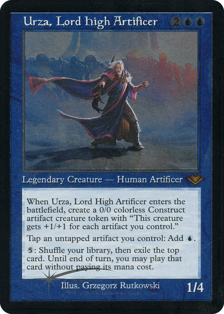 Image for Urza, Lord High Artificer (Retro Frame) (Foil Etched) (11) [Modern Horizons]