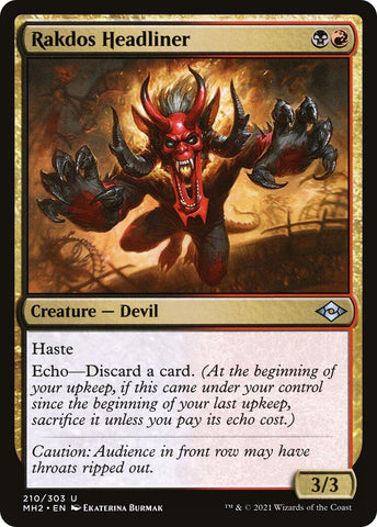 Image for Rakdos Headliner (210) [Modern Horizons 2]