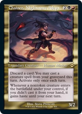 Image for Chainer, Nightmare Adept (Retro Frame) (Foil Etched) (419) [Modern Horizons 2]