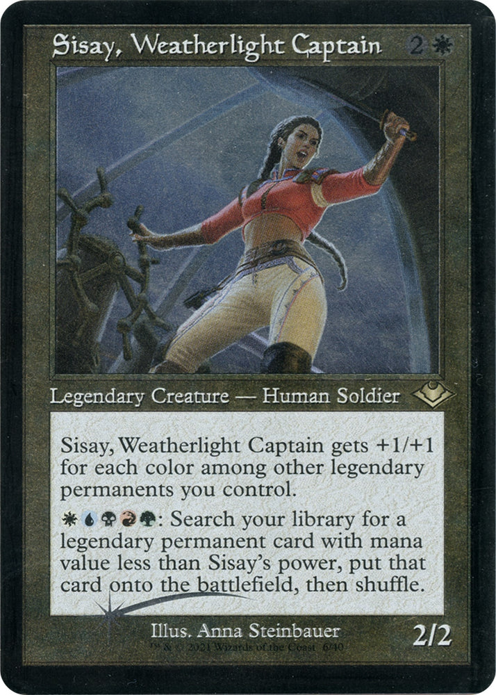 Image for Sisay, Weatherlight Captain (Retro Frame) (Foil Etched) (6) [Modern Horizons]