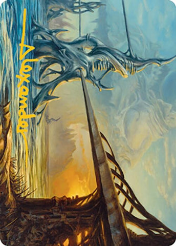 Image for Razortide Bridge Art Card (Gold-Stamped Signature) (76) [Art Series: Modern Horizons 2]