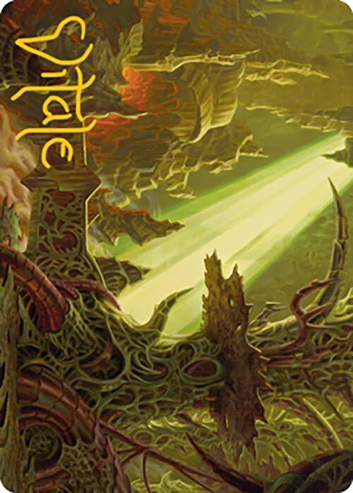 Image for Darkmoss Bridge Art Card (Gold-Stamped Signature) (72) [Art Series: Modern Horizons 2]