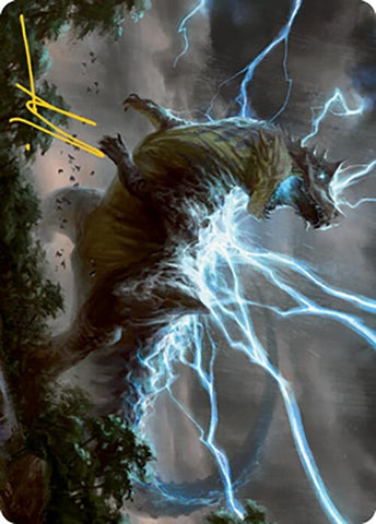 Image for Thrasta, Tempest's Roar Art Card (41/81) (Gold-Stamped Signature) (41) [Art Series: Modern Horizons 2]