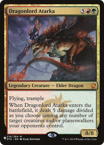 Image for Dragonlord Atarka (216) [The List Reprints]