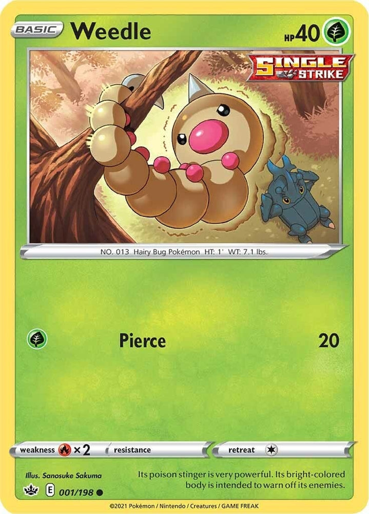 Image for Weedle (001/198) - Pokemon