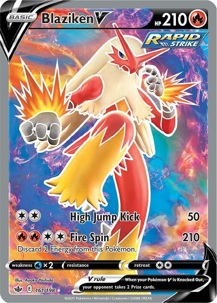 Image for Blaziken V (Full Art) (161/198) [SWSH06: Chilling Reign]