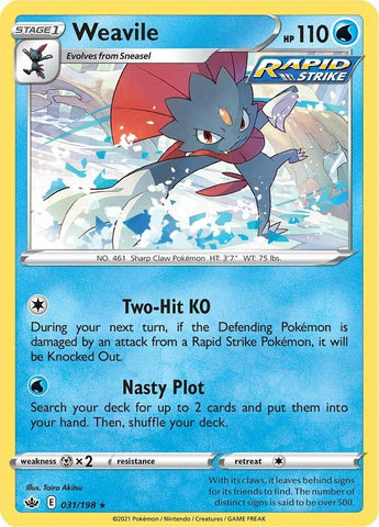 Image for Weavile (031/198) [SWSH06: Chilling Reign]